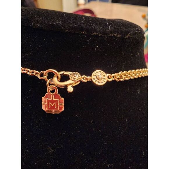 Vintage Monet choker necklace citrine gemstones - Picture 5 of 5